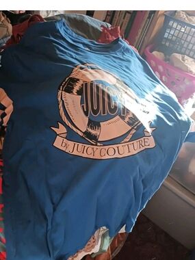 Juicy Couture Bright Blue Graphic Short Sleeve Tee